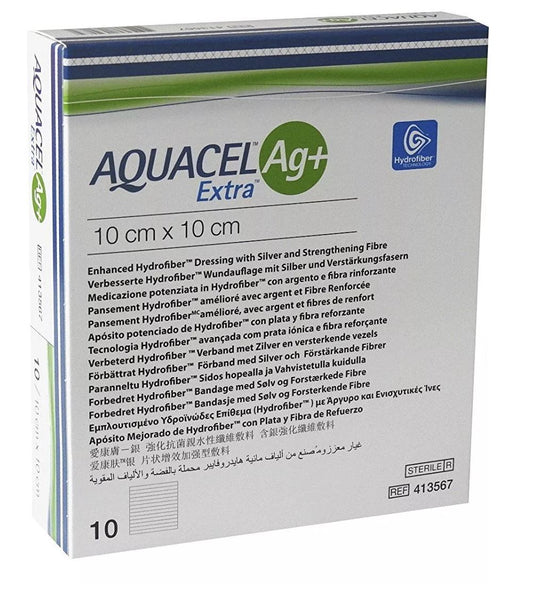 10 unit pad Aquacel Ag+ Extra 10cm X 10 cm