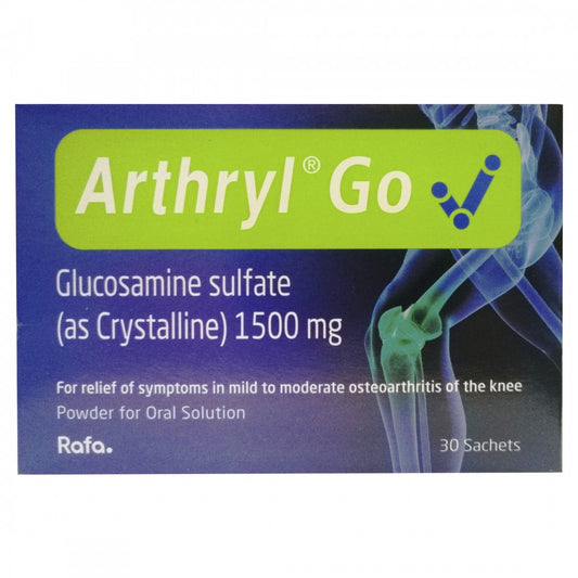 Arthryl Go 30 sachets -Glucosamine Sulfate 1500 mg ,Treatment Osteoarthritis of the knee.