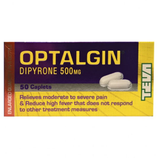 OPTALGIN Dipyrone for the Treatment of Acute Pain and Fever- 50 TABLETS BOX