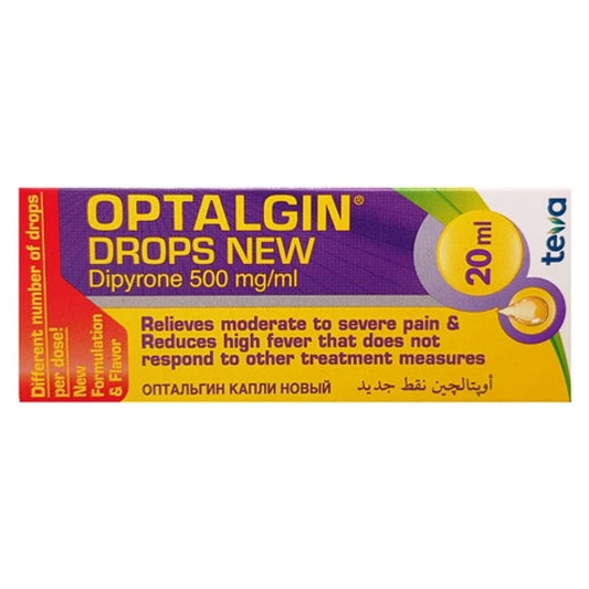 Optalgin Drops - DIPYRONE 500 mg/ml - 20 ml